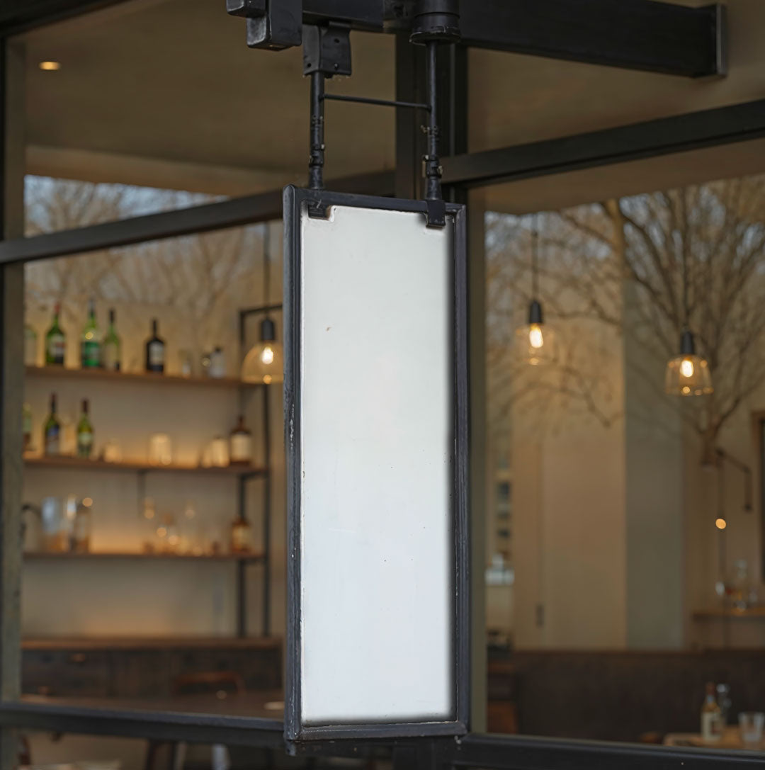 Mockup hanging sign